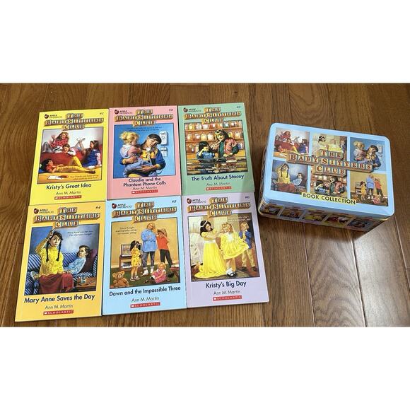 The BabySitters Club Book Collection #1-6 In Retro Tin Collectors Box Ann Martin - Picture 1 of 6